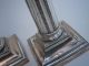 Vintage Silver Plated Reeded Column Candlestick - Pair - A/f Candlesticks & Candelabra photo 1