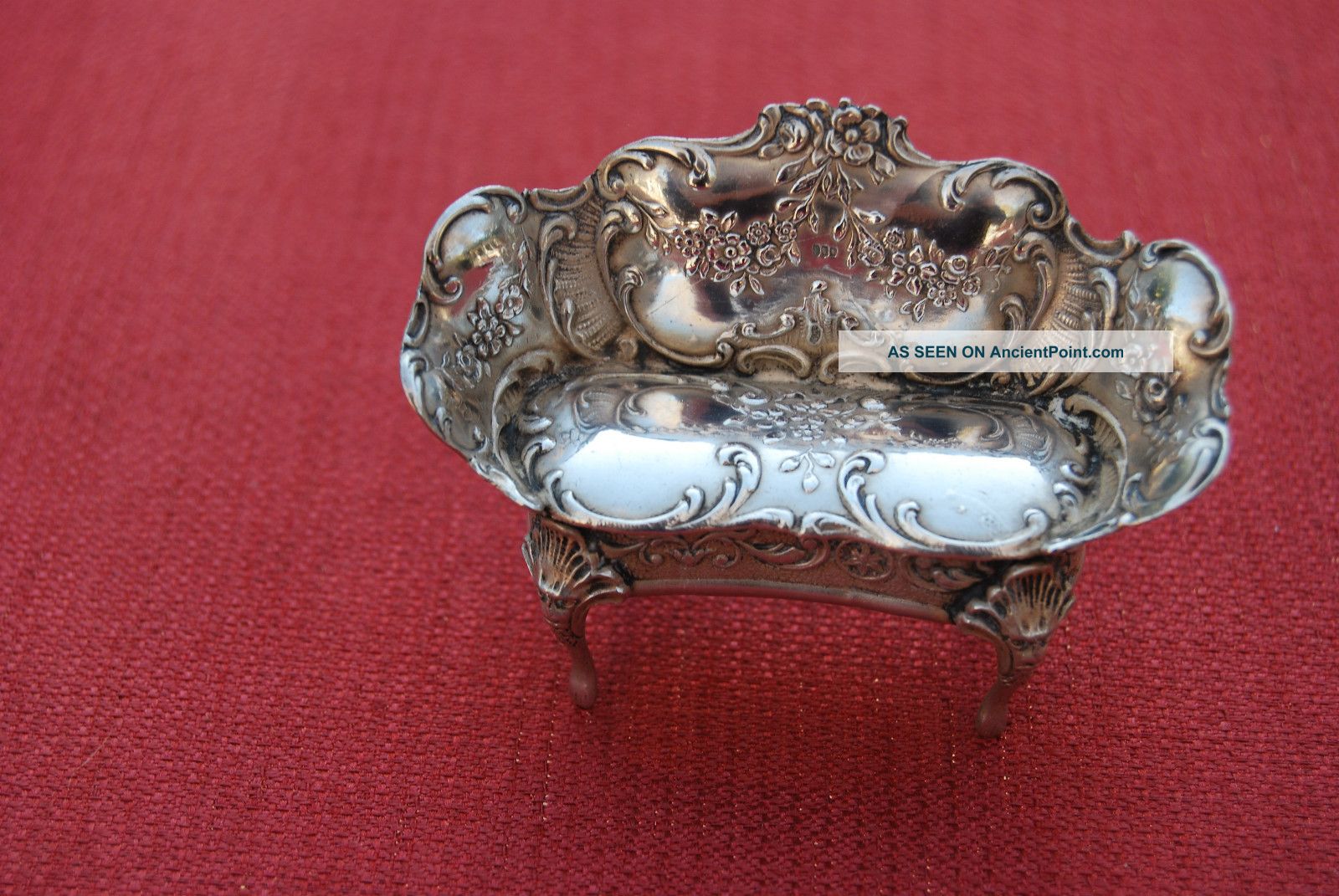 930 Sterling Dollhouse Sofa Piece - No Maker Mark - Nm Other photo