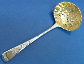 Georgian English Sterling Sifting Ladle - 1801 photo