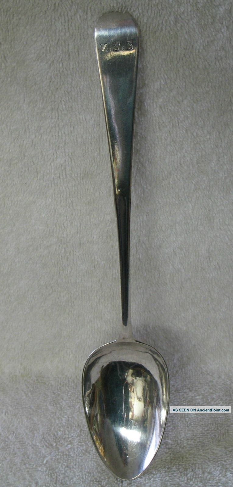 E Robinson Colonial Coin Silver Tablespoon Serving Spoon Providence Ri C.  1780 Other photo