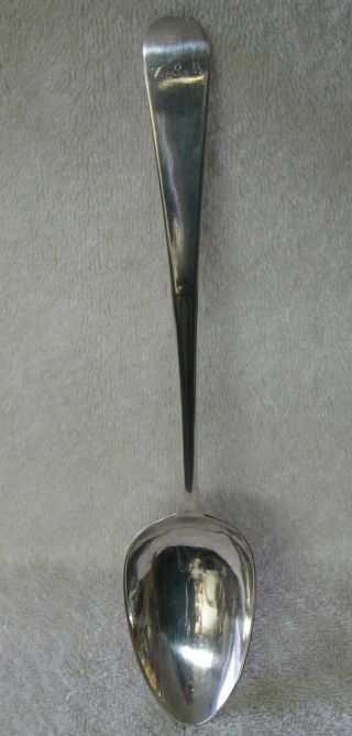 E Robinson Colonial Coin Silver Tablespoon Serving Spoon Providence Ri C.  1780 photo