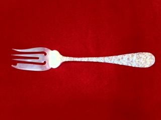 Schofield Baltimore Rose Solid Sterling Salad Fork Decorated Back No Monogram photo