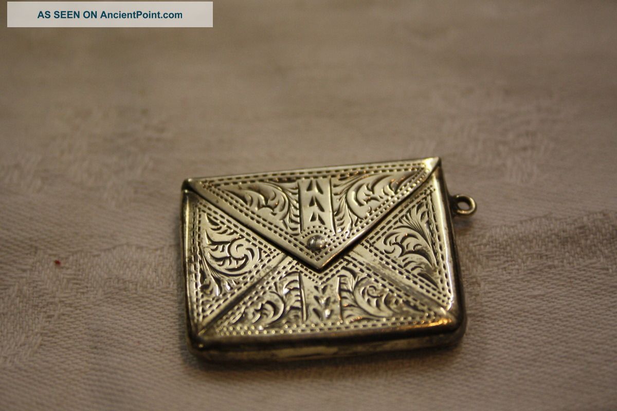 1907 Solid Silver Stamp Case Maker Whl (la23) Other photo