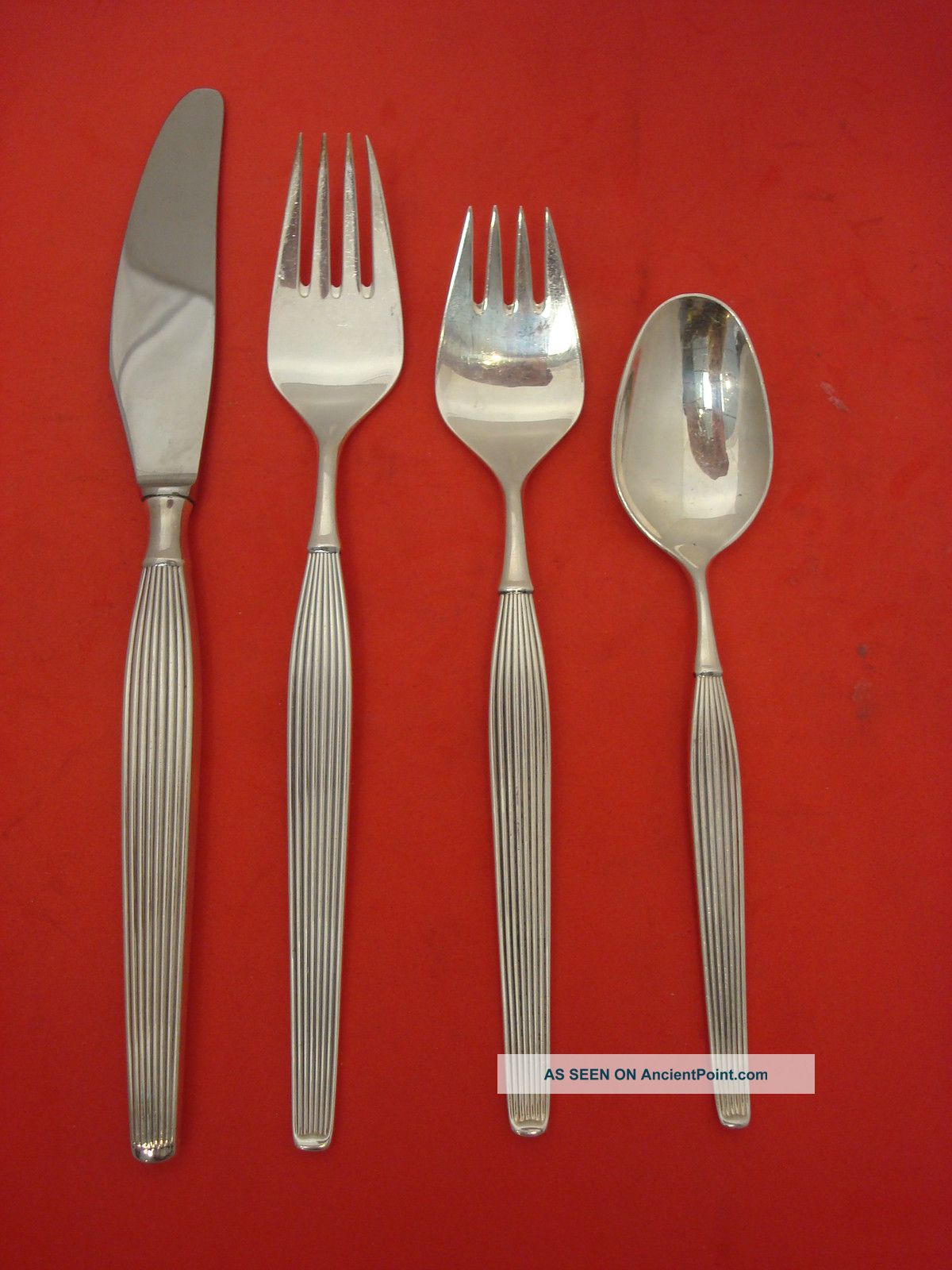 Savoy By Frigast Sterling Silver Flatware Set Service Danish Modernism 58 Pieces Other photo