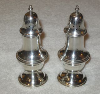 Antique/vintage Sterling Silver Weighted Salt & Pepper Shakers - 4 1/2 
