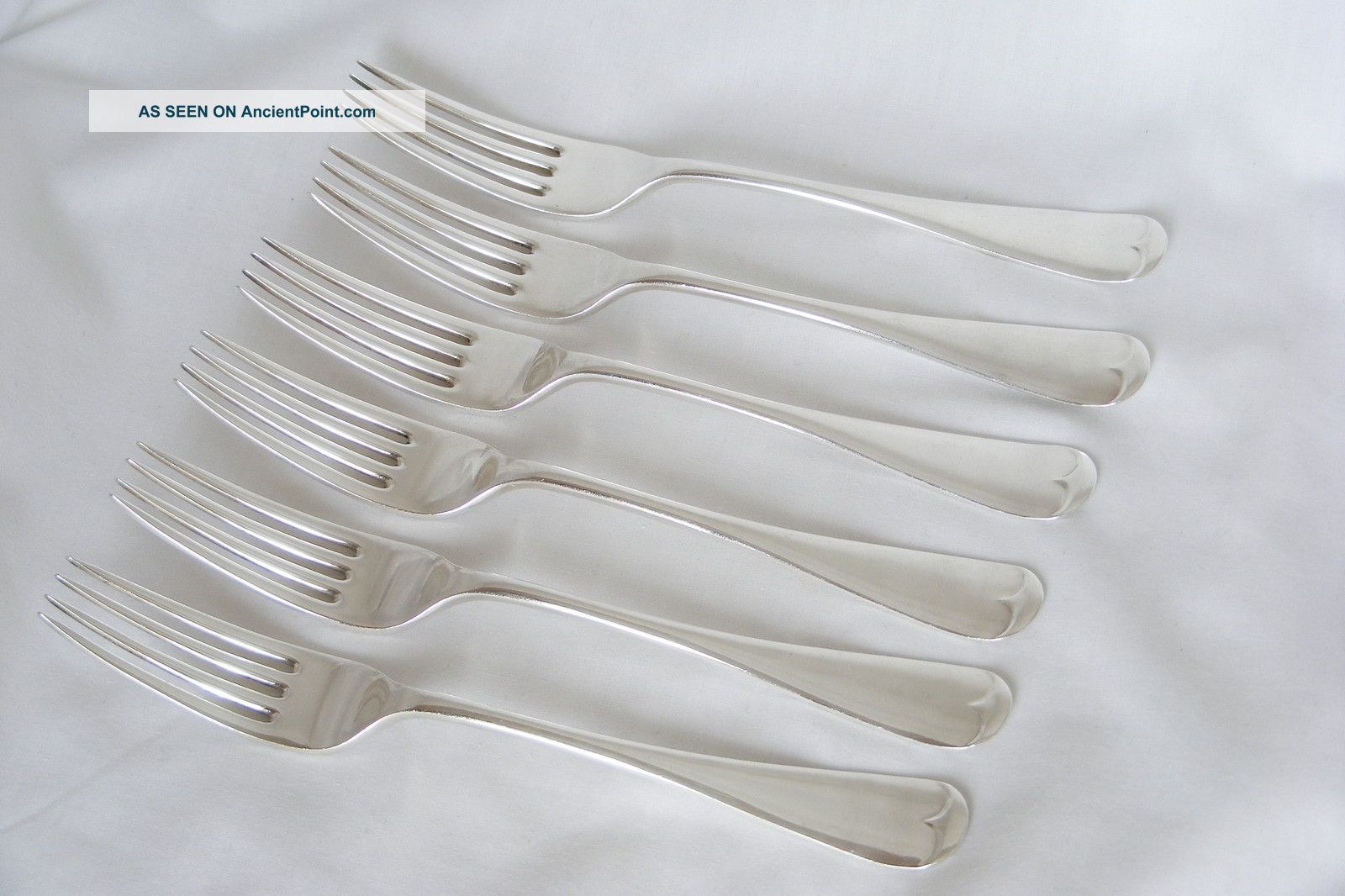 Set Of 6 Geo.  V,  Solid Silver Dinner Forks - 1923 Sheffield Other photo