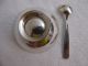 Denmark Sterling Silver Enamel Salt Cellar Spoon Other photo 4