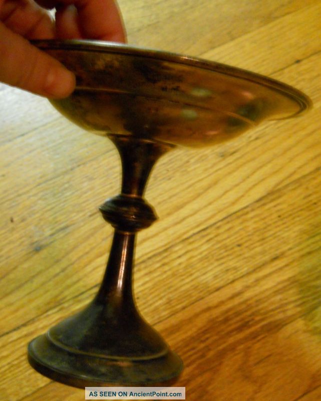 Antique Tall Art Nouveau Stand Hallmarked Rodgers Crown Sterling Silver Tazza Other photo