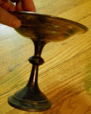 Antique Tall Art Nouveau Stand Hallmarked Rodgers Crown Sterling Silver Tazza photo