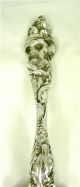Massive Antique Sterling Silver Berry / Casserole Spoon Les Six Fleurs Pattern Other photo 3