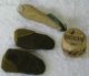 Miniature Moccasins Drum & Papoose Leather Beads & Wood Antique Vintage Other photo 1