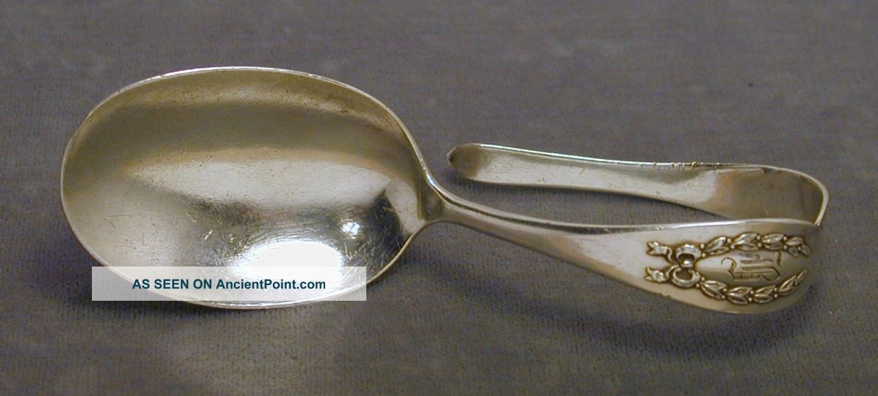 Napoleonic Sterling Curved Youth Spoon Shreve & Co 1905 Mono Infant Baby Other photo