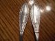 Two Antique Schulz & Fischer Sterling Silver Teaspoons Olympic Pattern 37g Other photo 1