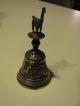 Antique Sterling Silver Dinner Bell With Lama R.  I.  925 Other photo 3