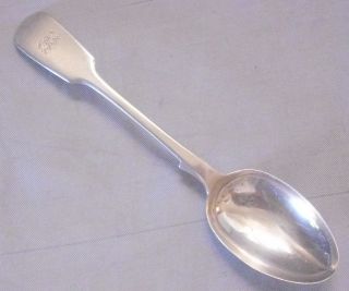 Antique Solid Sterling Silver Fiddle Tea Spoon J&j Williams - Exeter 1866 English photo