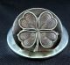 Sterling Silver Place Card Holder By Wm.  B.  Kerr Four Leaf Clover Other photo 1