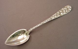 Baltimore Rose - Schofield Sterling Citrus Spoon (s) Decorated Back Mono ' Akb ' photo