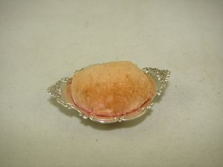 Pin Cushion In Sterling Silver Cradle From Gorham Silver photo