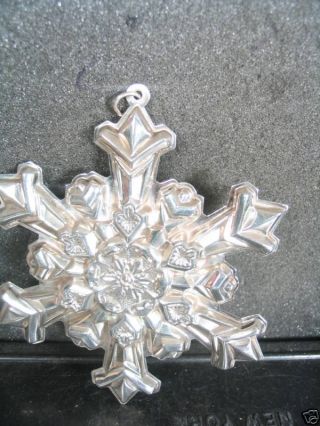 Gorham Sterling 1995 Snowflake Ornament photo