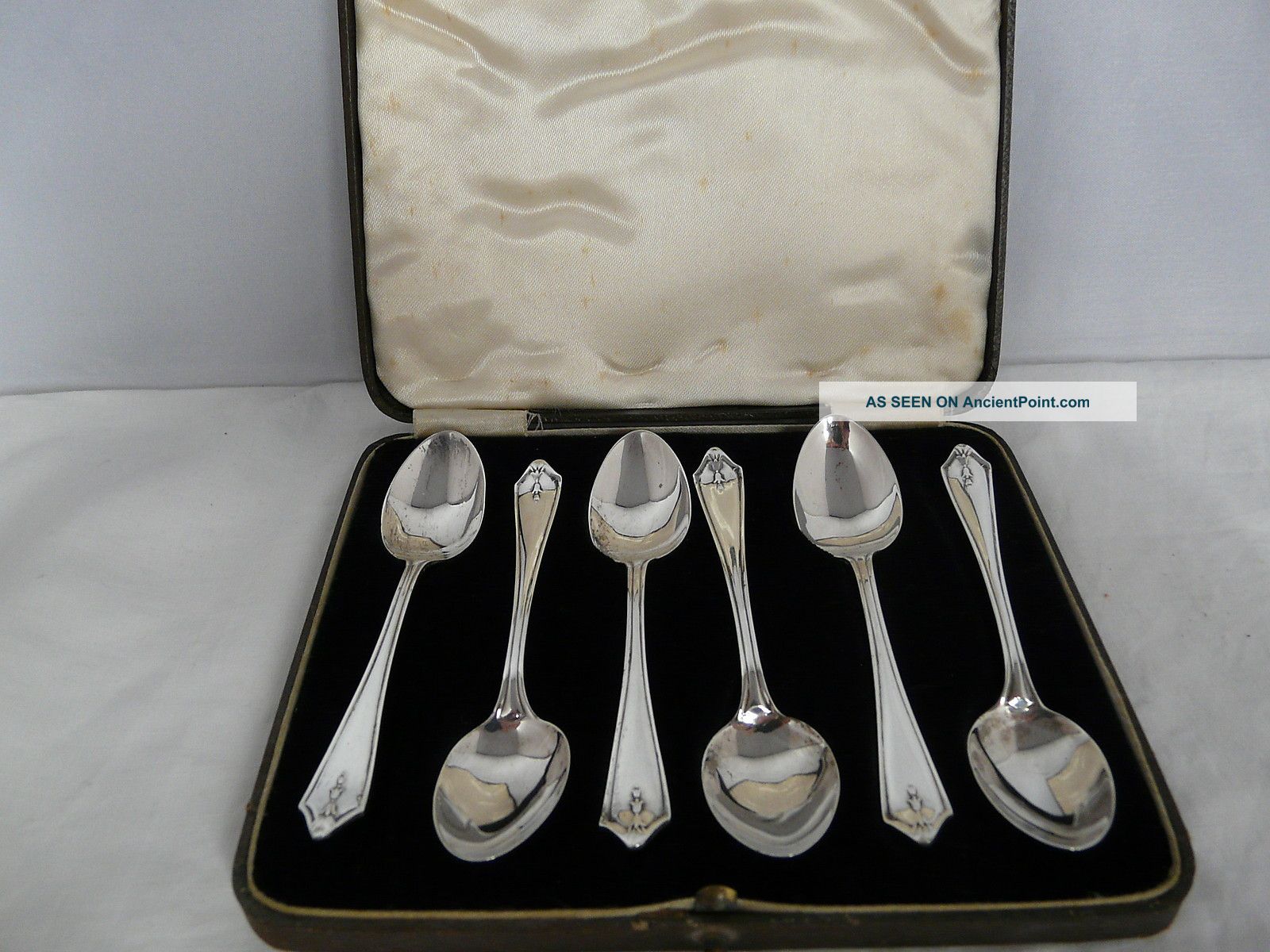Six Boxed Solid Silver Teaspoons,  1937 Other photo