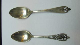 2 Antique Rlb Sterling Silver Spoons photo