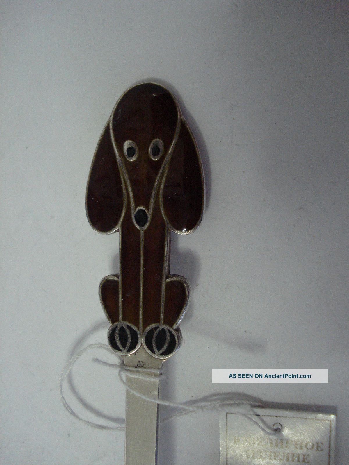 Russian Sterling Silver 916 Enamel Spoon For Children Dog. Other photo
