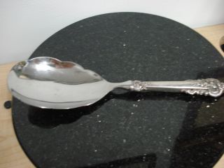 Vintage.  925 Sterling Silver Stainless Steel Rice Server Scalloped Edge 9.  75 
