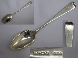Rare Antique Victorian Sterling Silver Teaspoon By Josiah Williams London photo