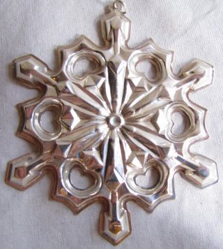 Gorham Sterling Silver 1979 Annual Snowflake Christmas Tree Ornament photo