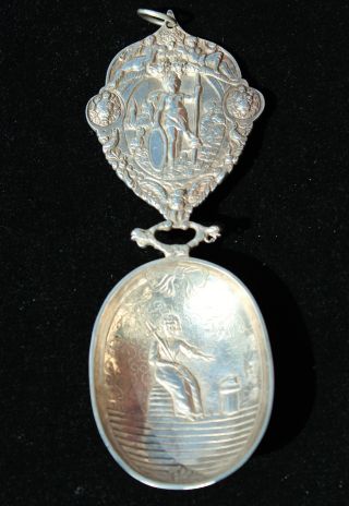 1891 Edwin Thompson Bryant London England Rare Decorative Spoon Sterling Silver photo