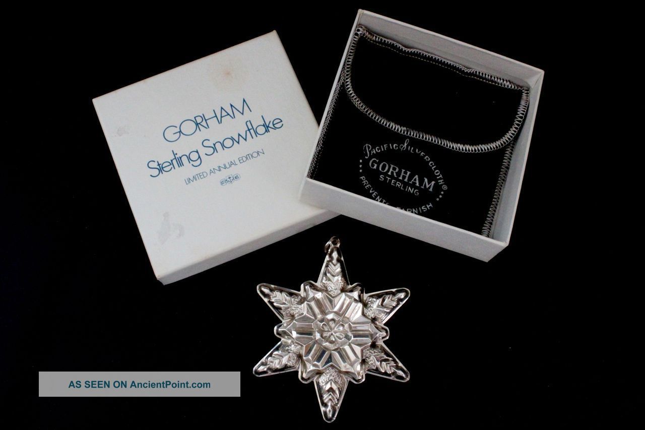 Gorham Sterling Silver Christmas Snowflake Ornament 1970 Other photo