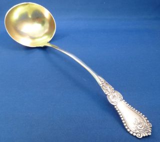 American Sterling Fancy Oyster Ladle With Gold Wash Bowl photo