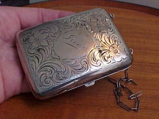 Ornate Sterling Silver Victorian Purse W Name Irene photo