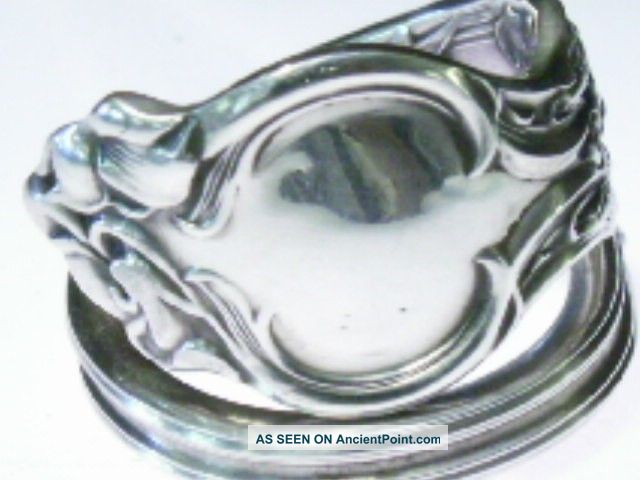 Wallace Violet Sterling Spoon Ring Spiral Sz 7 - 10 Other photo