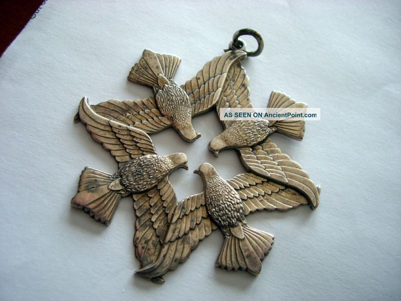 Wallace Sterling Silver Peace Dove Ornament Pendant 6cm Other photo