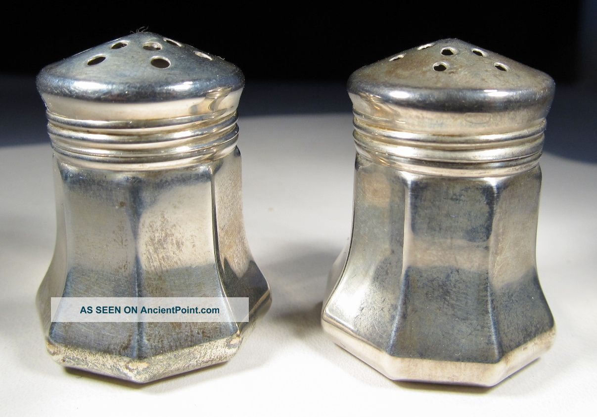 Sterling Salt Pepper Shakers Silver I.  S.  Co.  1901 Car - 508 Other photo