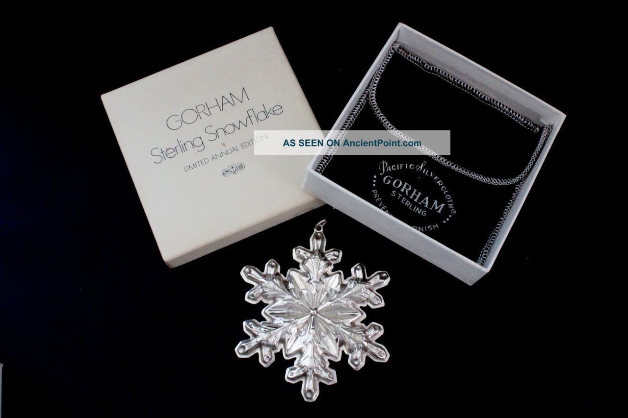 Gorham Sterling Silver Christmas Snowflake Ornament 1973 Other photo