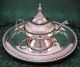 Silver Plate Tea Pot Set – Tea Pot,  Creamer,  Milk & Sugar + Oneida Tray – Rare Tea/Coffee Pots & Sets photo 10
