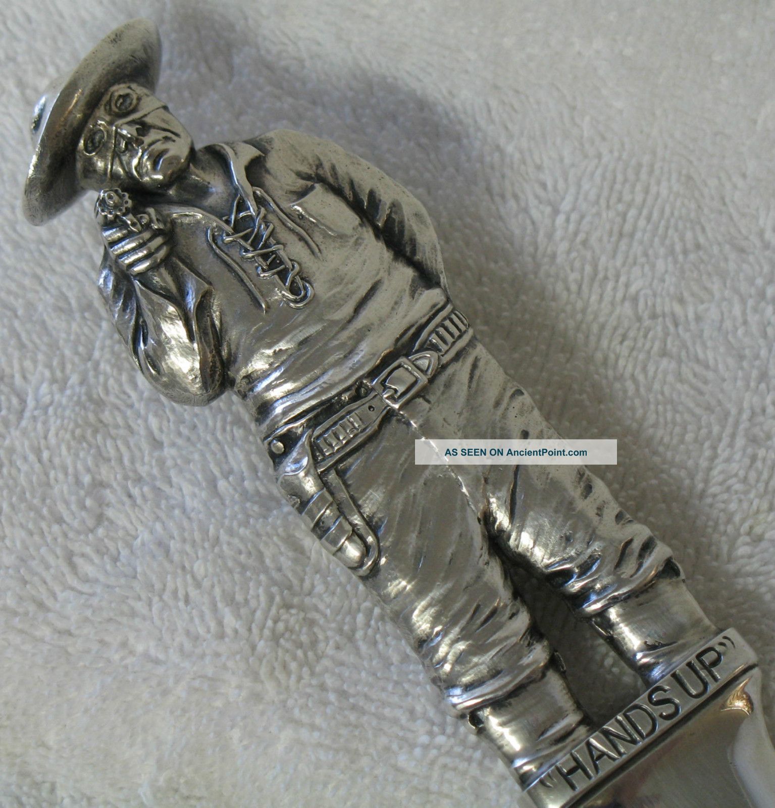 Gorham Sterling Silver Hands Up Page Turner Letter Opener Robber Masked Bandit Other photo