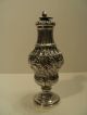Stunning Pair English Sterling Silver Repousse Sugar Castor Shakers C.  1816 - 17 Other photo 1