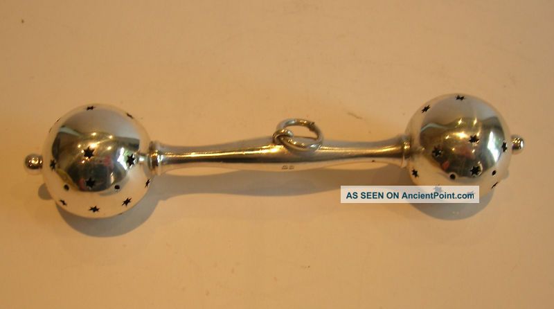 Unusual English Sterling Silver Baby ' S Rattle - 1923 Other photo