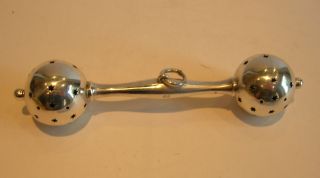 Unusual English Sterling Silver Baby ' S Rattle - 1923 photo