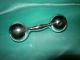 Vintage Tiffany & Co Solid Sterling Barbell Baby Rattle & Bag Other photo 3