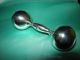 Vintage Tiffany & Co Solid Sterling Barbell Baby Rattle & Bag Other photo 4
