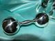 Vintage Tiffany & Co Solid Sterling Barbell Baby Rattle & Bag Other photo 8