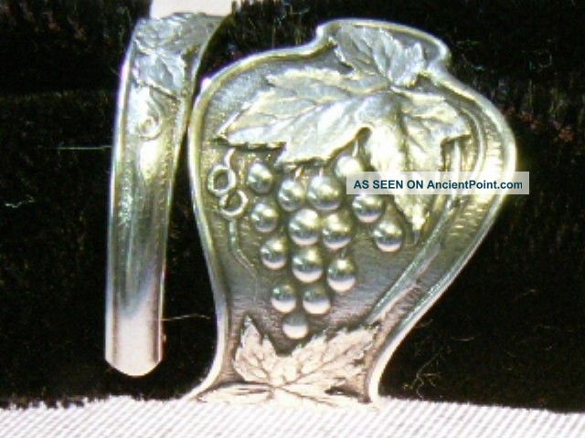 Saart Grapes Sterling Spoon Ring Spiral Sz 5 - 7 Crisp Other photo