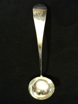 Georgian Period Antique Sterling Silver Soup Ladle photo