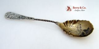 Lily Of The Valley Engraved Sugar Spoon Sterling Silver As Towle 1880 photo