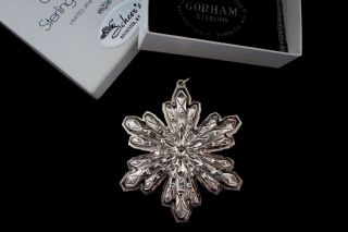 Gorham Sterling Silver Christmas Snowflake Ornament 1974 photo