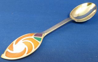 A.  Michelsen Denmark Sterling & Enameled Collector Spoon - July 1971 photo
